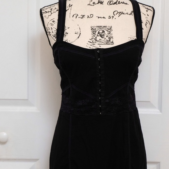 Free People Lace Me Up Black Bodycon Corset Dress - Picture 12 of 14